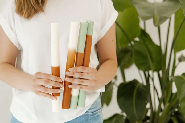 Liukuväri kynttilät - Gradient Candles Pine Tree S/3