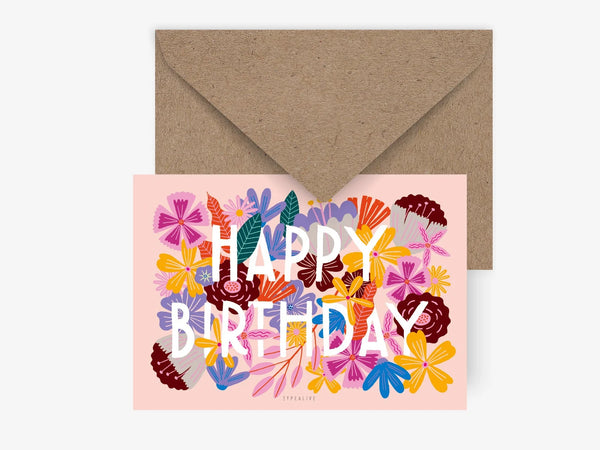 Postikortti -  Postcard / Bloomy Birthday
