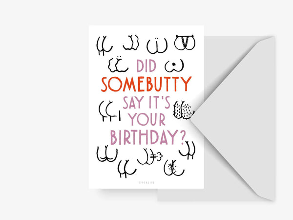 Postikortti - pylly kortti Postcard / Somebutty Birthday