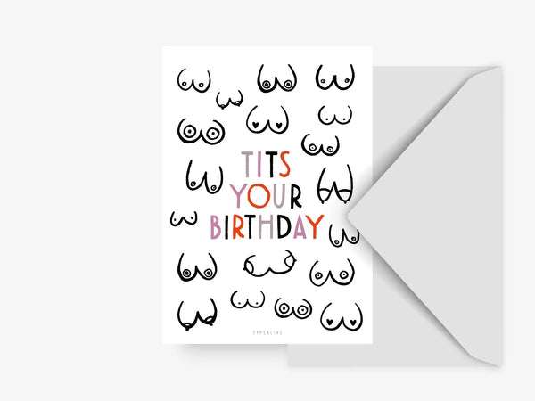 Postikortti - Tissi kortti Postcard / Tits Your Birthday