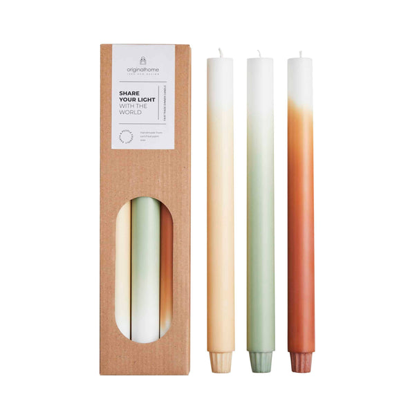 Liukuväri kynttilät - Gradient Candles Pine Tree S/3