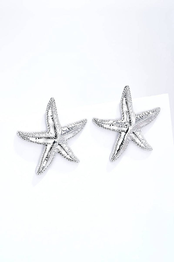Teräs korvakorut - Stainless steel star earrings 124AQ387