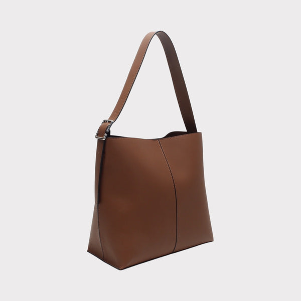 BESTINI PARIS - käsilaukku Tote bag with decorative clasp, suede effect