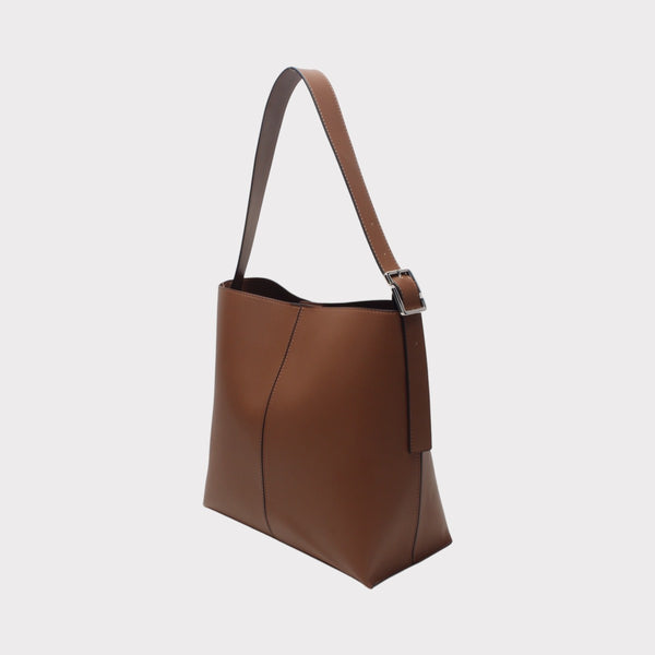 BESTINI PARIS - käsilaukku Tote bag with decorative clasp, suede effect