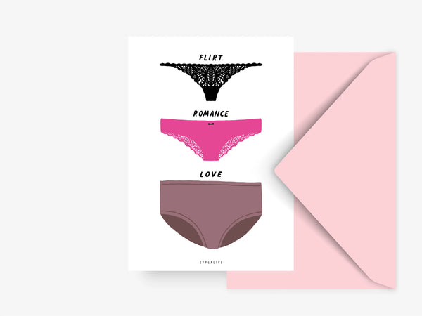 Postikortti - Postcard / Flirt Romance Love