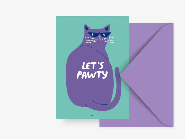 Postikortti - Postcard / Let's Pawty