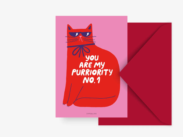 Postikortti - olet tärkein - Postcard / Purriority No. 1