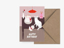 Postikortti -  Hyvää syntymäpäivää Postcard / Petisfaction "Cats" Happy Birthday