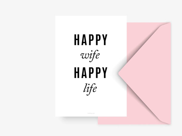 Postikortti - Postcard / Happy Wife