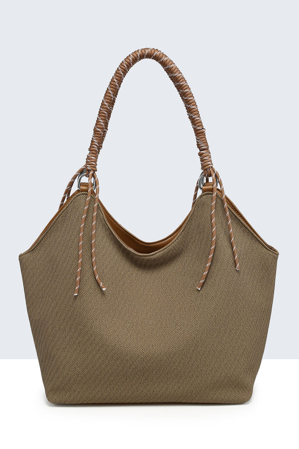 A&E - 11144-BV PU canvas-effect tote Handbag
