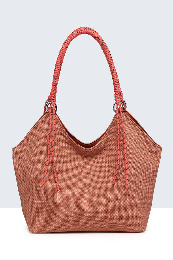 A&E - 11144-BV PU canvas-effect tote Handbag