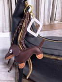 Bag charm and keychain Dog and square PC13
