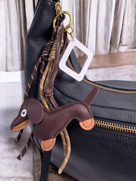 Bag charm and keychain Dog and square PC13
