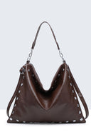 A&E - 28953-BV Studded hobo shoulder bag