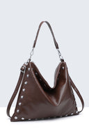A&E - 28953-BV Studded hobo shoulder bag