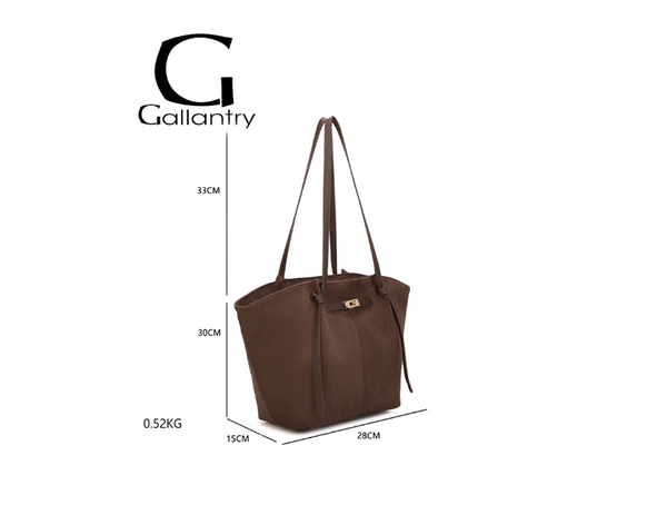 Gallantry keinomokkainen käsilaukku pitkällä hihnalla