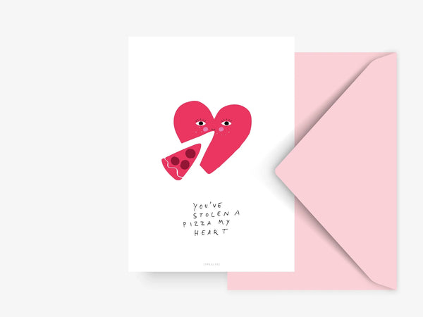 Postikortti -  Postcard / A Pizza My Heart