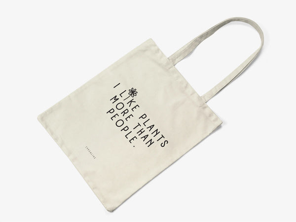 Kangas kassi - Cotton bag / I Like Plants More than People